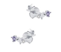 June Birthstone Silver Stud Earring STS-6801